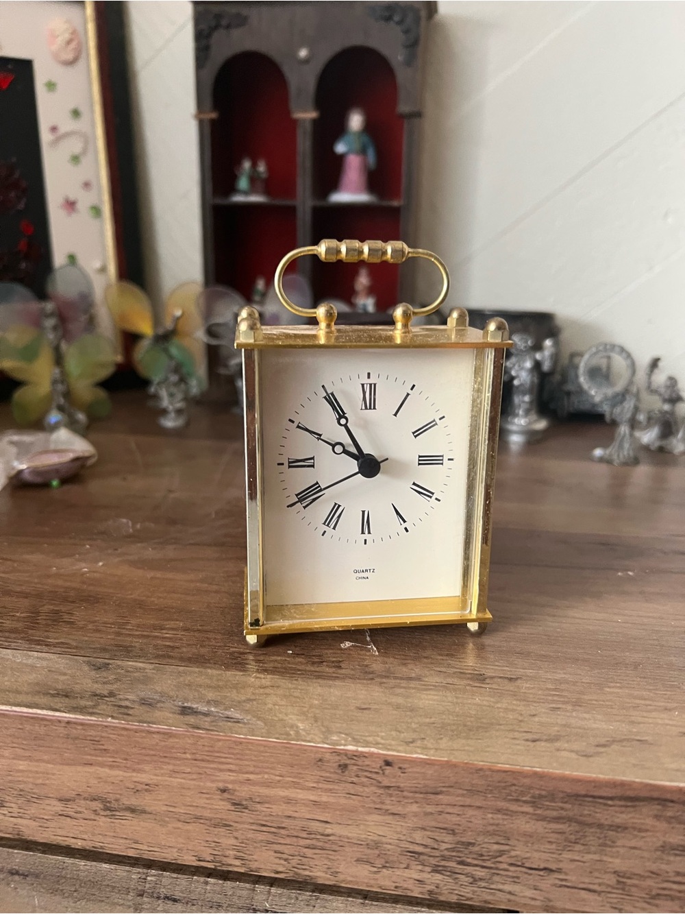 Gold Quartz Carriage Table Clock - Classic Home Wall Decor